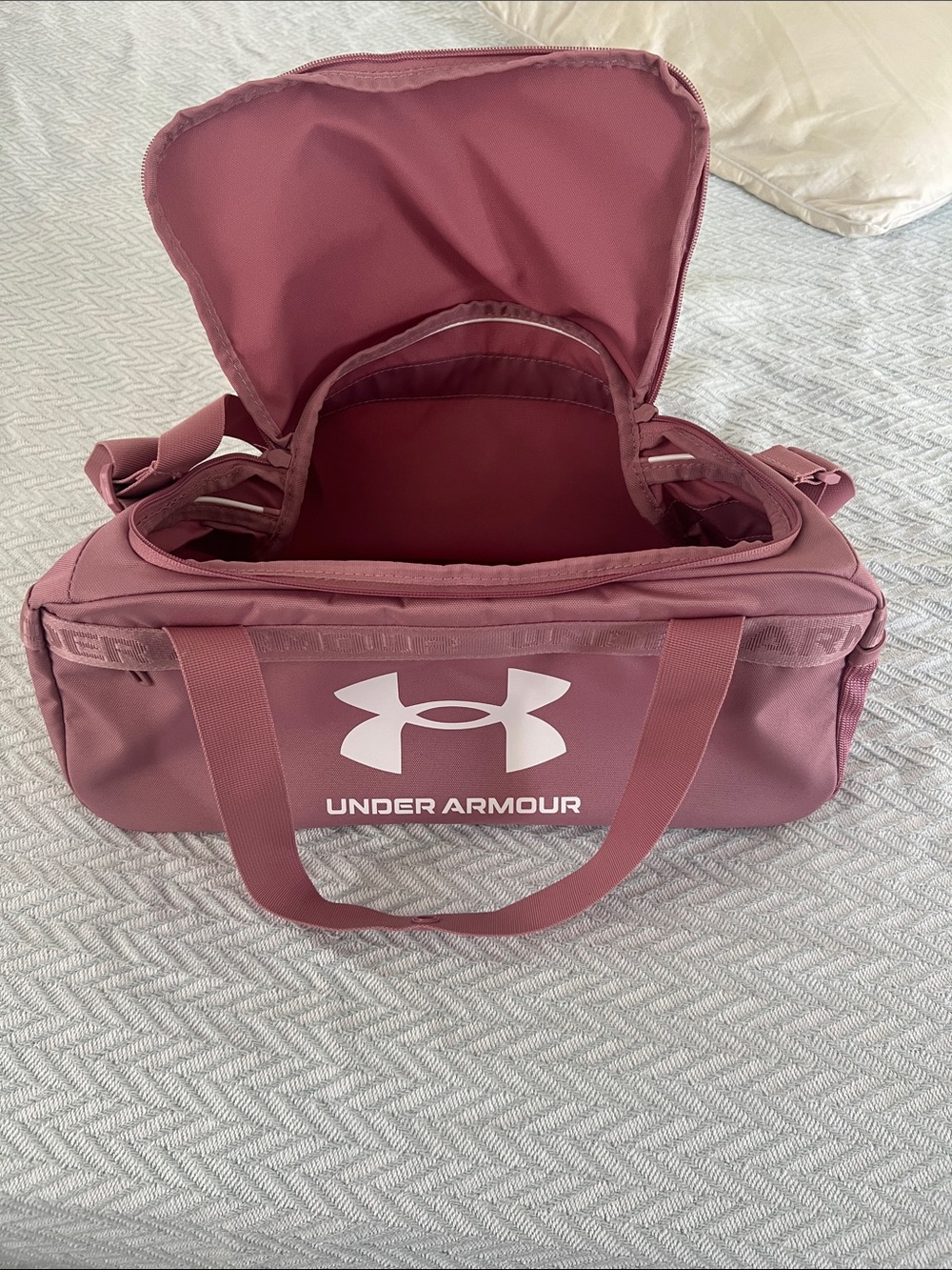 Under Armour Rose Duffel Bag with White Logo